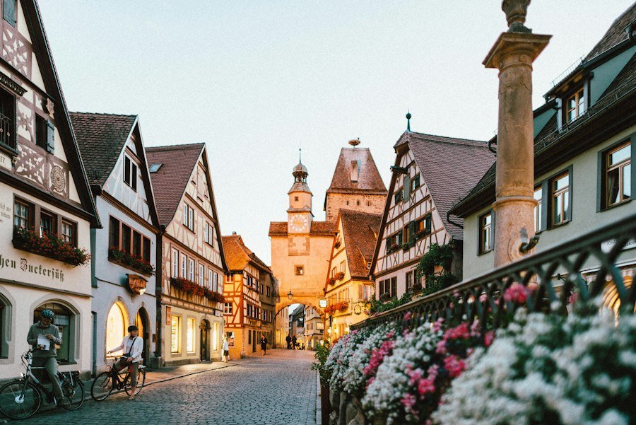 Traditional architecture on a German town street
